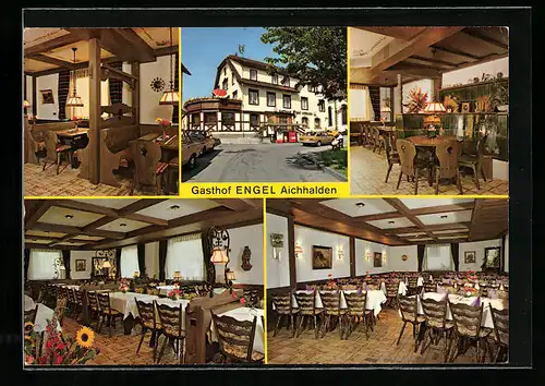 AK Aichhalden im Schwarzwald, Gasthof-Pension und Metzgerei Engel, Gaststube und Grosser Saal