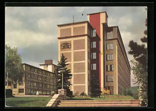 AK Oberkochen in Württemberg, vor dem Haus Carl zeiss