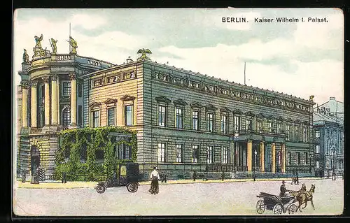 Lithographie Berlin, Kaiser Wilhelm I. Palast