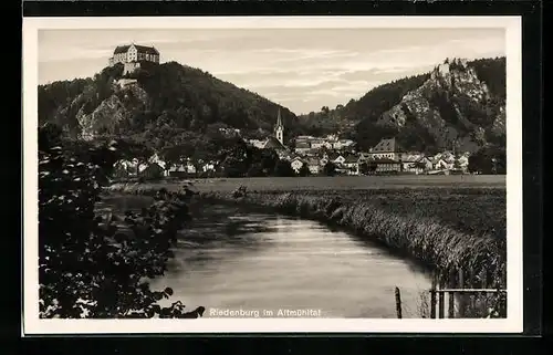 AK Riedenburg im Altmühltal, Ortsansicht am Fusse der Rosenburg