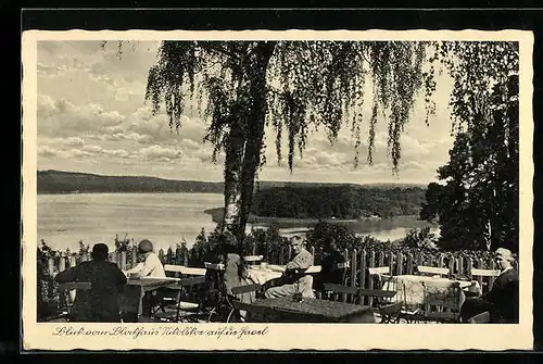 AK Berlin-Wannsee, Blick vom Restaurant-Blockhaus Nikolskoe auf die Havel