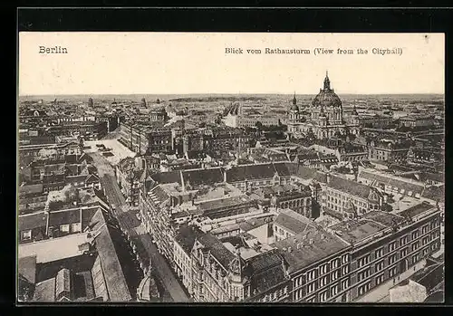 AK Berlin, Blick vom Rathausturm