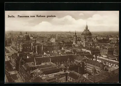 AK Berlin, Panorama vom Rathaus gesehen