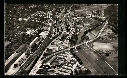 AK Eutingen /Baden, Totalansicht vom Flugzeug aus