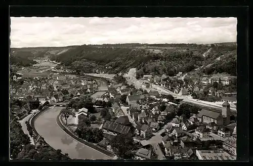 AK Sulz /Neckar, Totalansicht aus der Vogelschau