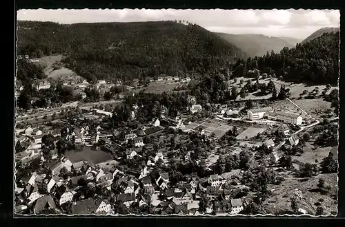 AK Bad Liebenzell im Schwarzwald, Totalansicht aus der Vogelschau