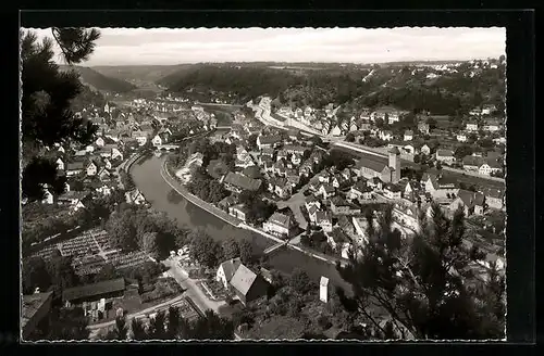 AK Sulz /Neckar, Totalansicht aus der Vogelschau