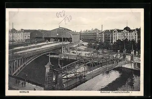 AK Berlin, Bahnhof Friedrichstrasse