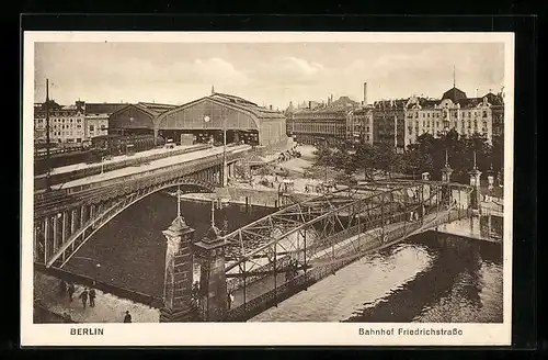 AK Berlin, Bahnhof Friedrichstrasse