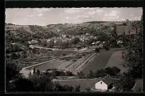 AK Widdern a. d. Jagst, Totalansicht von einem Berg aus