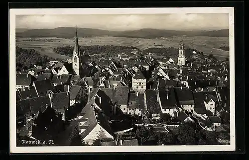 AK Rottweil a. N., Ortsansicht aus der Vogelschau