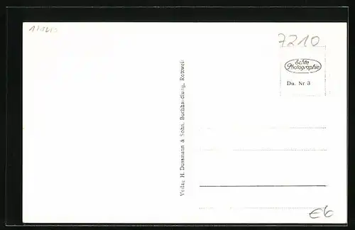 AK Rottweil a. N., Ortsansicht mit Neckartal