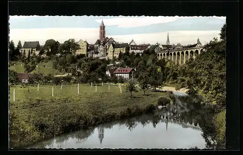 AK Rottweil a. N., Teilansicht mit Viadukt