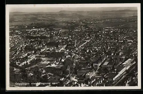 AK Göppingen, Totalansicht vom Flugzeug aus