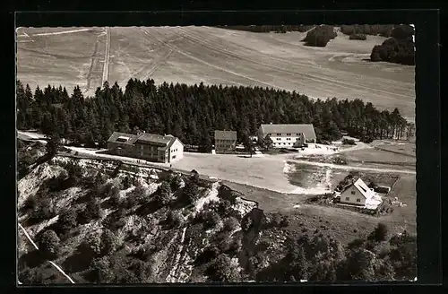 AK Spaichingen /Württ., Hotel-Restaurant Klippeneck vom Flugzeug aus