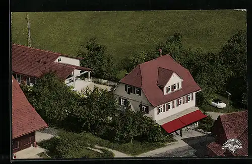 AK Martinsmoos /Schwarzwald, Pension Kübler vom Flugzeug aus