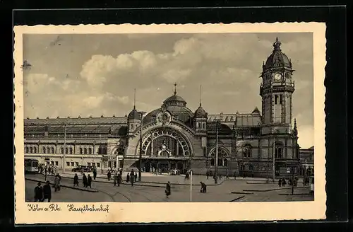 AK Köln a. Rh., Blick zum Hauptbahnhof