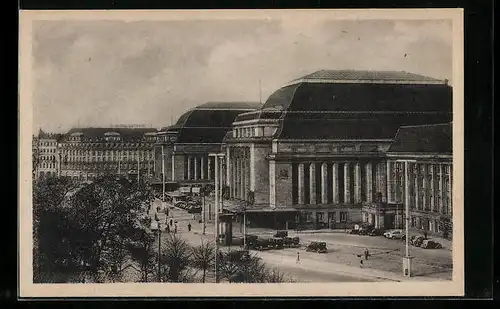 AK Leipzig, Blick zum Hauptbahnhof