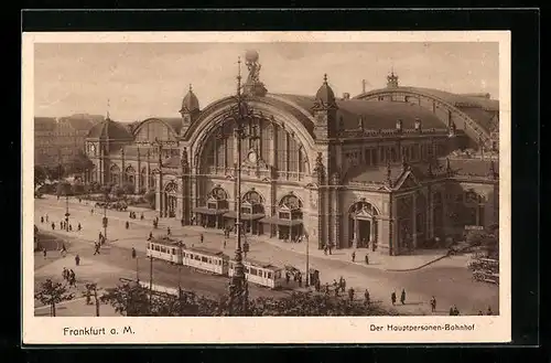 AK Frankfurt a. M., Der Hauptpersonen-Bahnhof