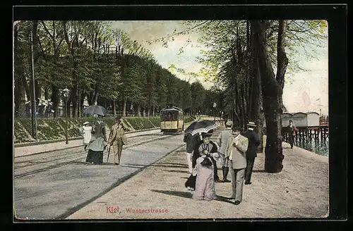 AK Kiel, Strassenbahn in der Wasserstrasse