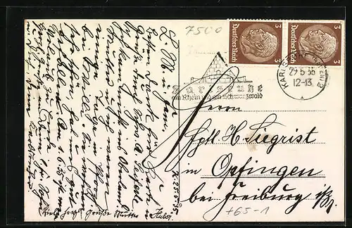 AK Karlsruhe, Bahnhofsplatz vor dem Bahnhof