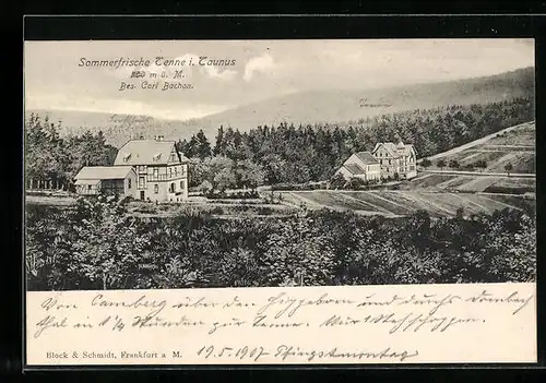 AK Tenne im Taunus, Landschaftsbild mit Forsthaus