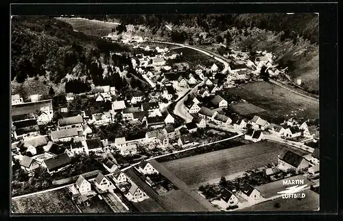 AK Schmiechen über Ehingen (Donau), Ortsansicht vom Flugzeug aus