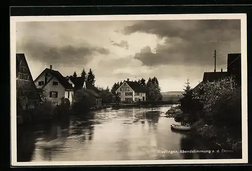 AK Riedlingen, Abendstimmung an der Donau