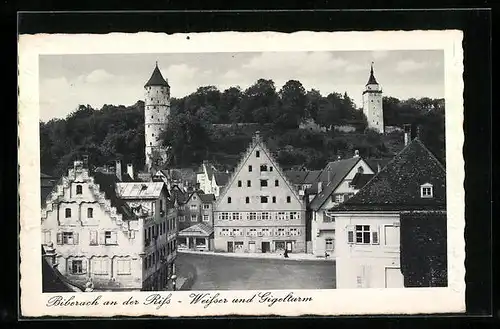 AK Biberach an der Riss, Weisser- und Gigelturm