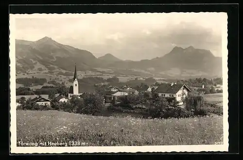 AK Törwang, Ortsansicht mit Heuberg