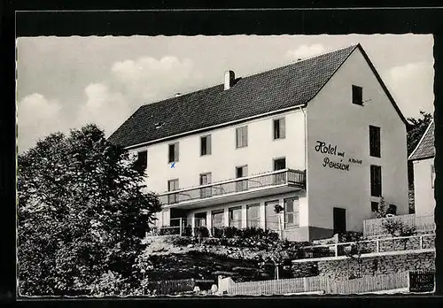 AK Fürstenberg i. Waldeck, Hotel und Pension A. Rudolf