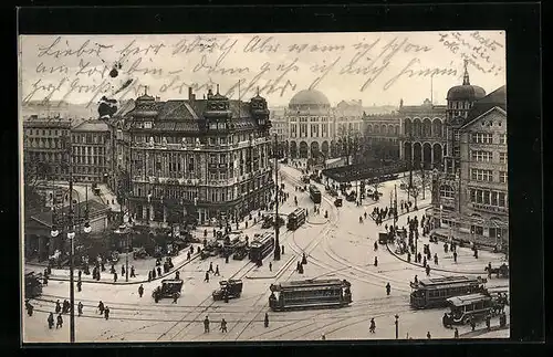 AK Berlin-Tiergarten, Potsdamer Platz aus der Vogelschau