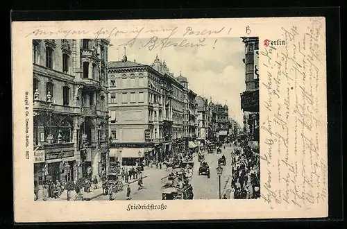 AK Berlin, Treiben in der Friedrichstrasse