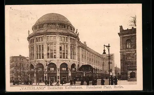 AK Berlin, Potsdamer Platz, Deutsches Kaffeehaus Vaterland