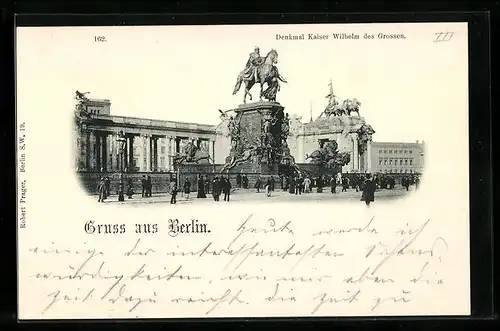 AK Berlin, Denkmal Kaiser Wilhelm des Grossen