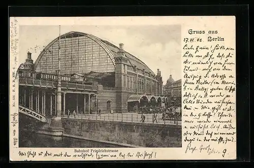 AK Berlin, Bahnhof Friedrichstrasse