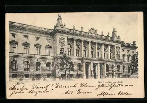 AK Berlin, Das Landtagsgebäude, Prinz-Albrecht-Strasse