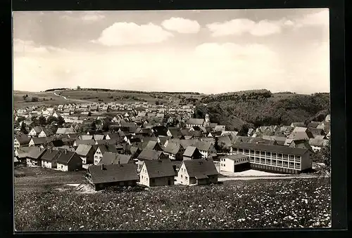 AK Messstetten /Schwäb. Alb, Ortsansicht von einem Berg aus