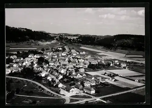 AK Tieringen, Totalansicht vom Flugzeug aus