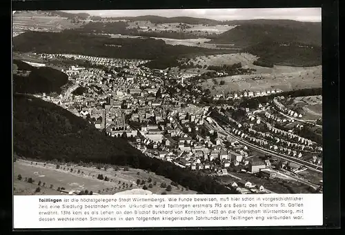 AK Tailfingen /Württ., Totalansicht vom Flugzeug aus