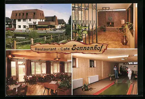 AK Bad Teinach-Zavelstein, Restaurant-Cafè Sonnenhof in vier Ansichten