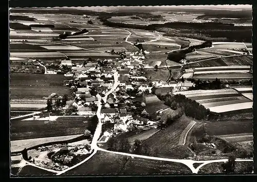 AK Laubach Kreis Biberach /Riss, Totalansicht aus der Vogelschau