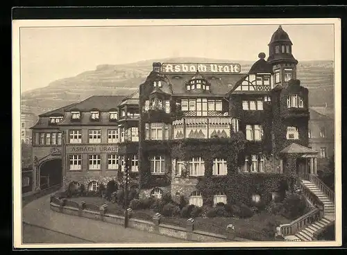 AK Rüdesheim a. Rhein, Weinbrennerei Asbach Uralt
