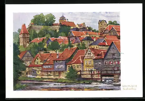 Künstler-AK Kronach, Stadtaufbau