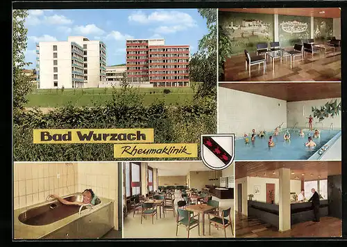 AK Bad Wurzach, Sechs Ansichten in der Rheumaklinik