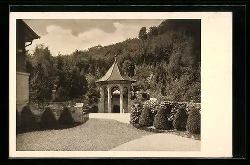 AK Bad Ditzenbach, Kurhaus und Sanatorium, Pavillon im Garten
