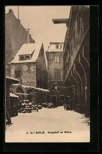 AK Alt-Berlin, Krögelhof im Winter