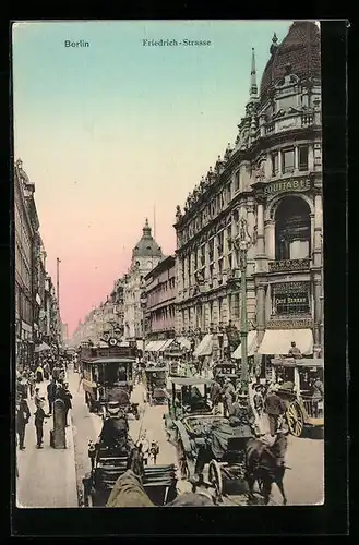 AK Berlin, Friedrichstrasse mit Café Kerkau