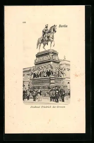 AK Berlin, Denkmal Friedrich des Grossen