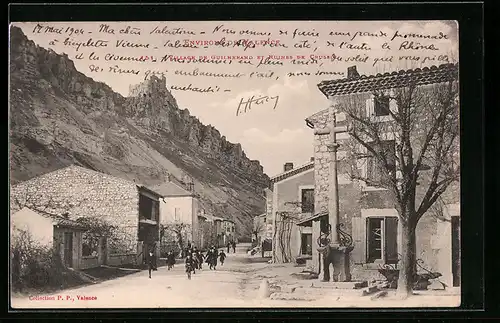 AK Crussol, Village de Guilherand et Ruines